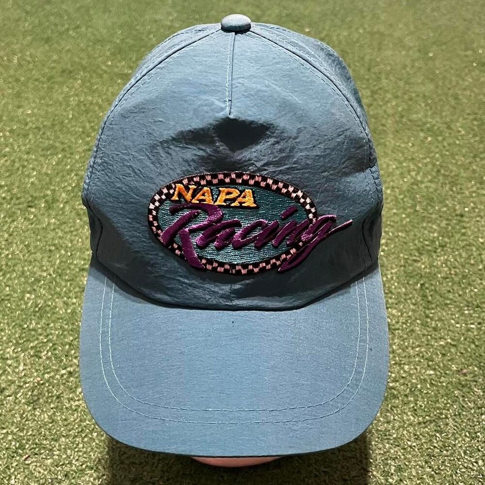 Vintage Napa Auto Parts Racing Embroidered Teal Nylon SnapBack Hat